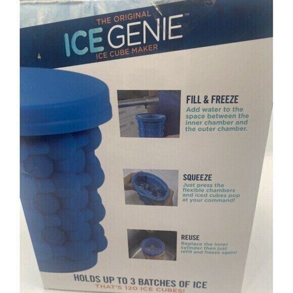 Original Ice Genie Ice Cube Maker Holds Up 120 Cubes Saves Space New Open Box - Picture 3 of 4